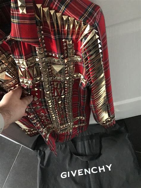 Kanye West Givenchy Studded Tartan Plaid Shirt SS10